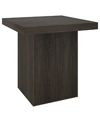 Hudson & Canal Torren 22" Wide Square Fluted Side Table