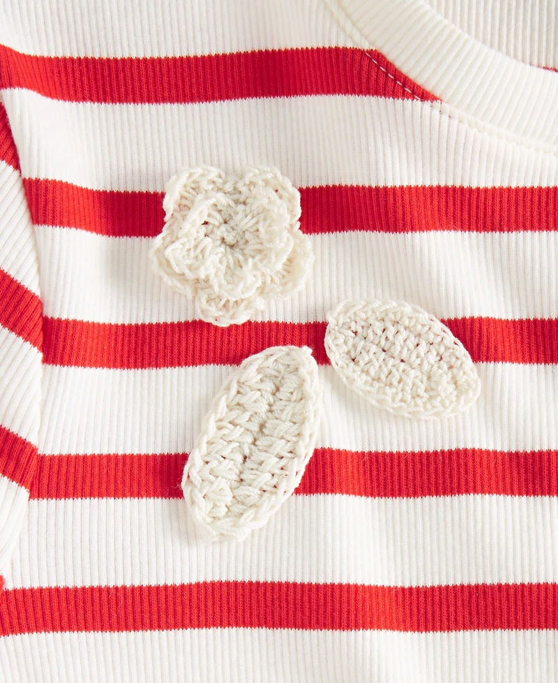 On 34th Women's Crochet-Trim Striped T-Shirt, Macy's Exclusive