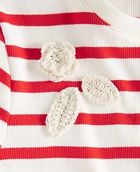 On 34th Women's Crochet-Trim Striped T-Shirt, Macy's Exclusive