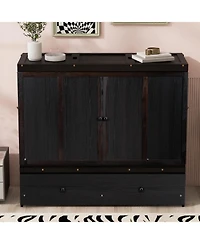 Streamdale Furniture Full Murphy Bed with Usb Port and a Large Drawer