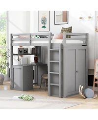 Streamdale Furniture Twin Loft Bed with Drawers