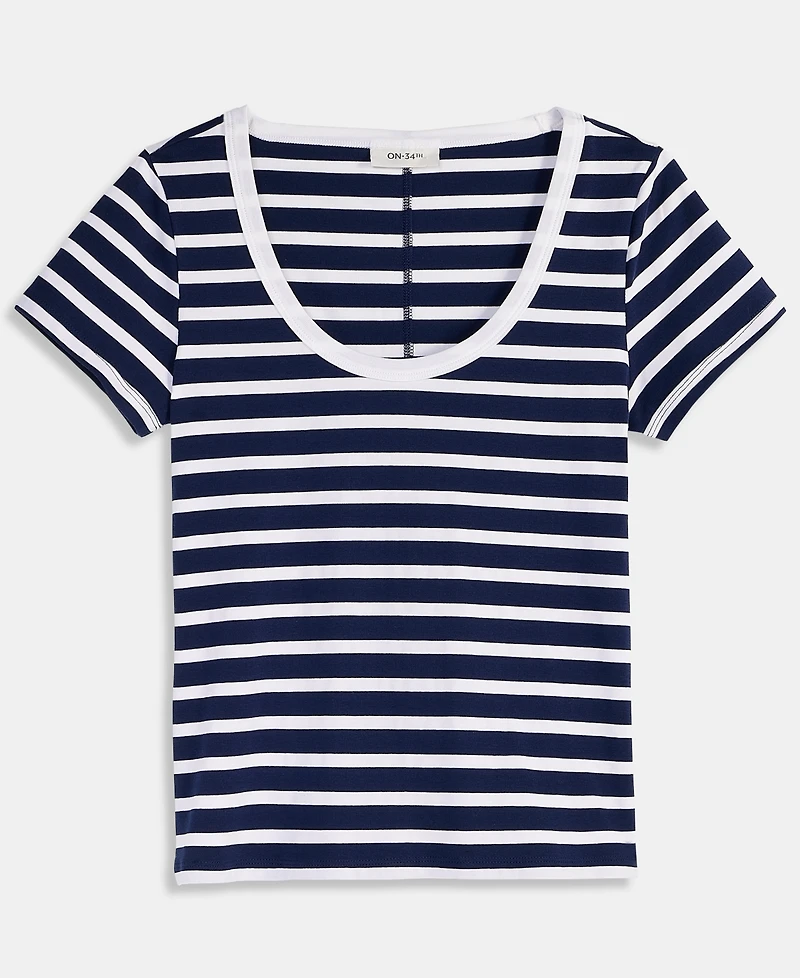 On 34th Women's Scoop-Neck Layering T-Shirt, Macy's Exclusive