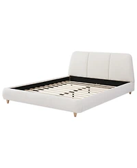 Streamdale Furniture White Upholstered Bed Frame