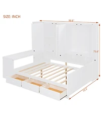 Streamdale Furniture Daybed with Drawers & All-in-One Cabinet