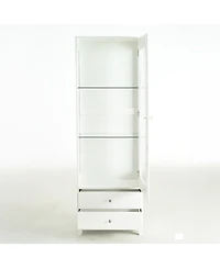 Streamdale Furniture 71" Wood (or relevant material) Led Light Display Cabinet