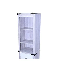 Streamdale Furniture Farmhouse Bathroom Storage Cabinet - Grey & White