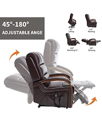 Streamdale Furniture Power Leatheraire Lift Recliner Heat Massage