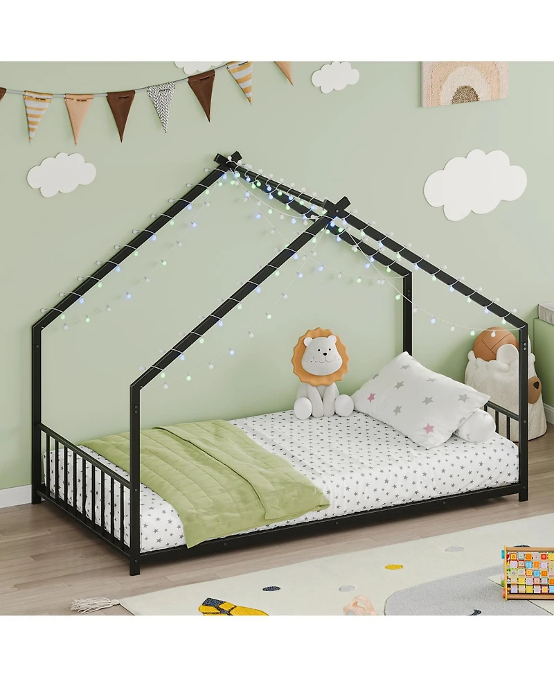 Streamdale Furniture Twin Led Light Roof Bed Frame