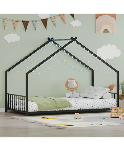 Streamdale Furniture Twin Led Light Roof Bed Frame