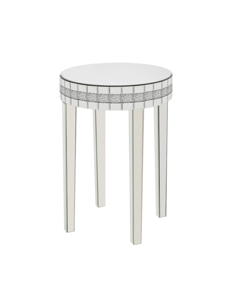 Streamdale Furniture Round Mirror Breakfast Table, Diamond Pedestal, Bistro Style