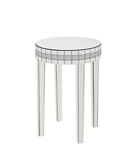 Streamdale Furniture Round Mirror Breakfast Table, Diamond Pedestal, Bistro Style