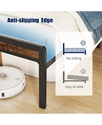 Streamdale Furniture Metal Bed Frame with Led, Heavy Duty, Noise Free