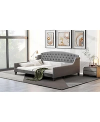 Streamdale Furniture Modern Gray Tufted Button Daybed