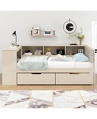 Streamdale Furniture Platform Bed with Storage, Charging Station
