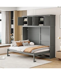 Streamdale Furniture Murphy Bed Wall Bed with Top Cabinets