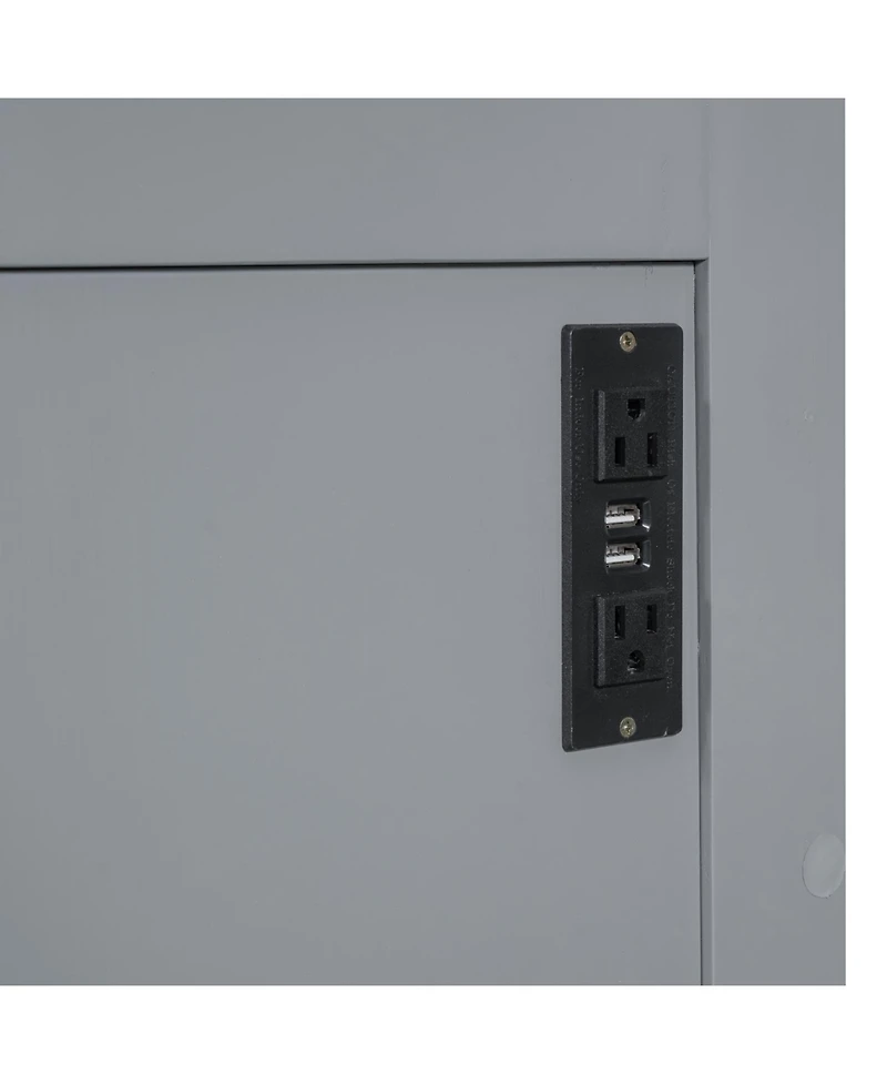 Streamdale Furniture Queen Size Murphy Bed Wall Bed,Gray