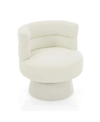 Streamdale Furniture Cream White Boucle 360 Swivel Chair