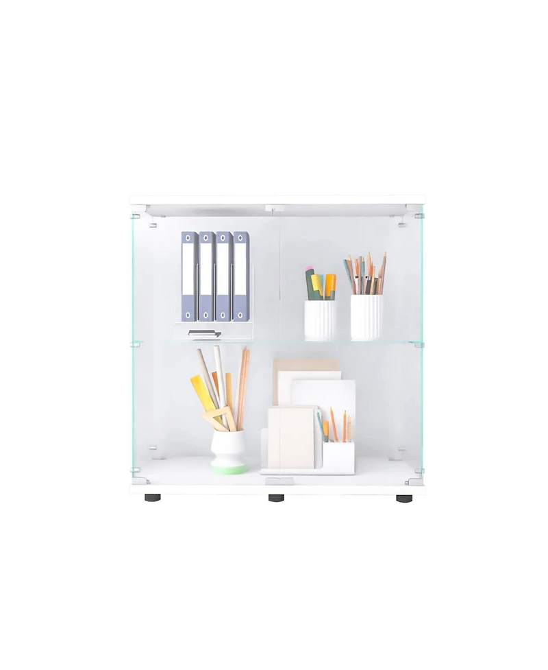 Streamdale Furniture Glass Display Cabinet with Lock & Doors