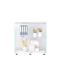 Streamdale Furniture Glass Display Cabinet with Lock & Doors