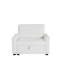 Streamdale Furniture Upholstered Chesterfield Sofa Couch - Large White