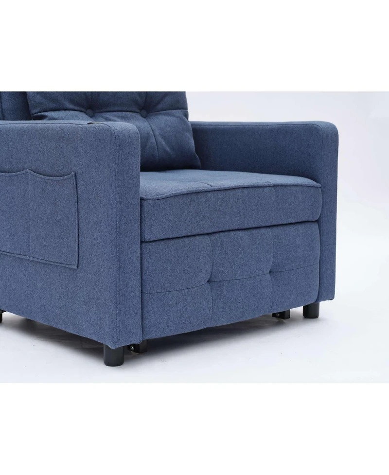 Streamdale Furniture 3-in-1 Convertible Sleeper Chair Bed - Linen