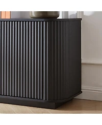 Streamdale Furniture Sideboard Storage Cabinet Tv Stand Black 64"W x 15"D x 24"H