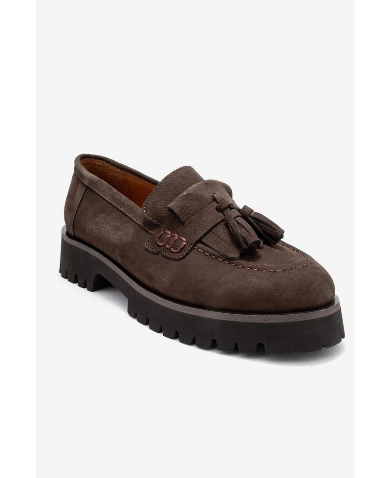 Forever & Always Shoes Women's Poen Leather Tassel Loafer