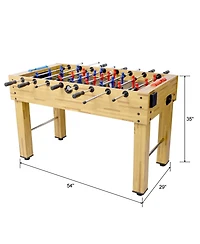 Rbied Mdf Foosball Table with Steel Rods, Modern Foosball Table with Non-Slip Handles for Adults, Indoor Soccer Game Table
