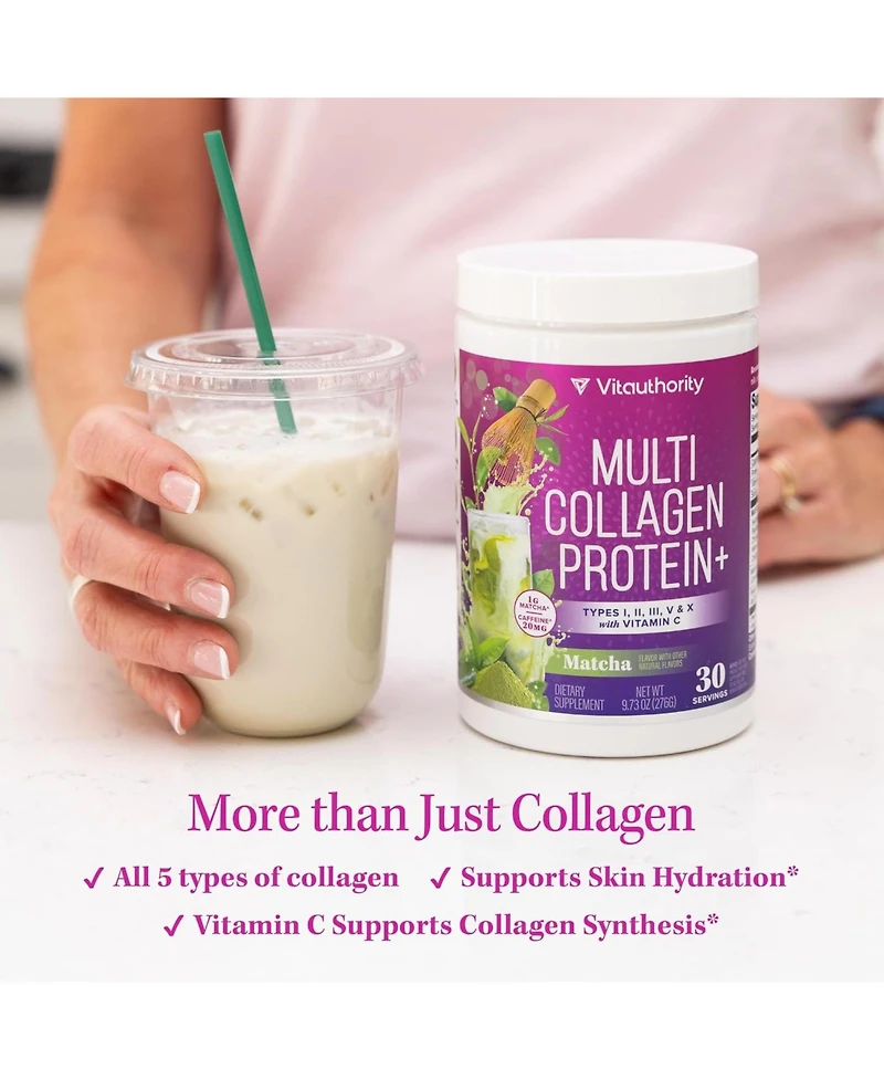 Multi Collagen Protein + Matcha, 30 servings