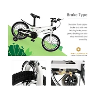 Artudatech 16-Inch Lightweight Kids Bike with Magnesium Alloy Frame, Training Wheels & Dual Brakes