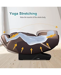 Costway Full Body Massage Chair with Voice Control Heat Foot Roller