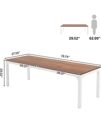 Tribesigns 78.7" Computer Desk Set of 2, Double Workstation Desk for Home Office