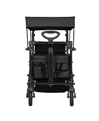 Sugfit Wagon Stroller for 2 Kids Folding Push-Pull Stroller with Canopy