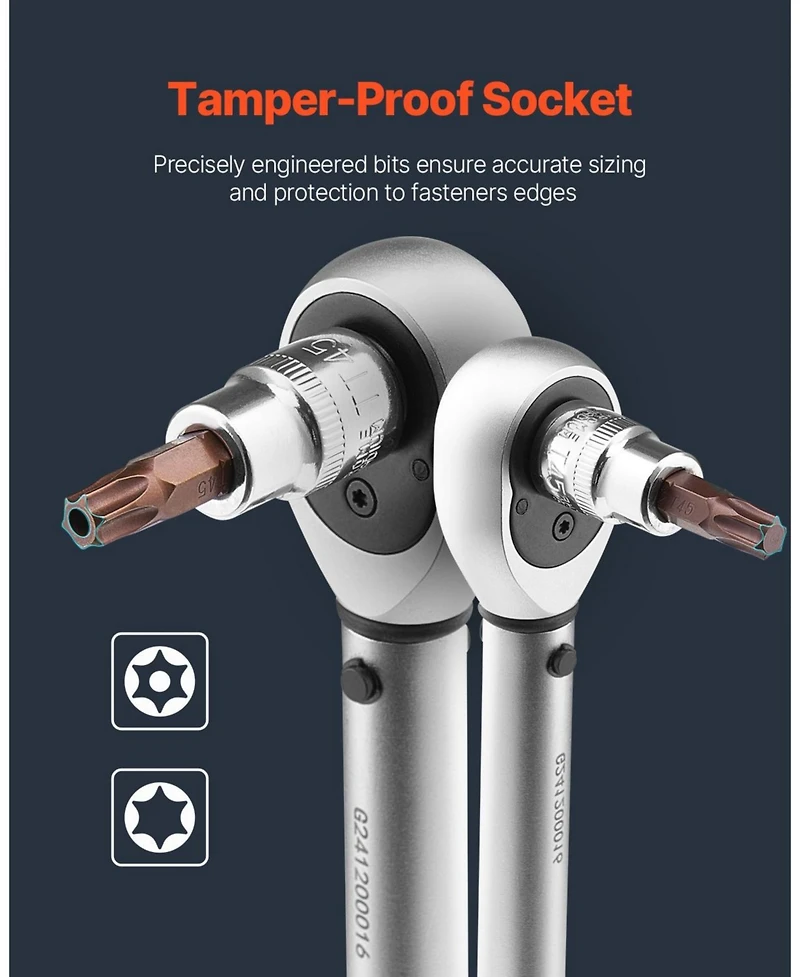 Sugift 34-Piece Torx Bit Socket Set with Tamper-Proof & Standard Sizes