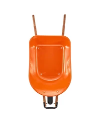 Sugift Traditional One-Wheel Wheelbarrow with 5 Cu.Ft Capacity