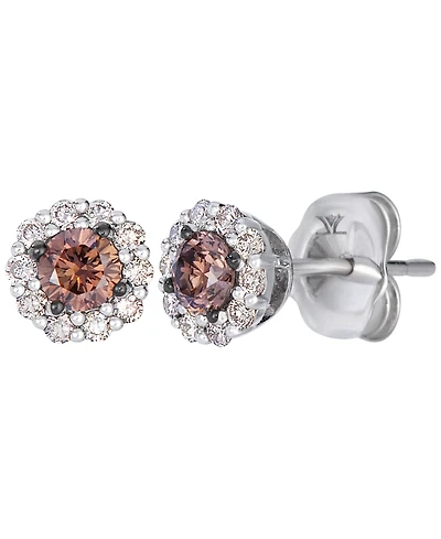 Le Vian Chocolate Diamond (0.30 ct. t.w.) & Nude Diamond (0.18 ct. t.w.) Stud Earrings in 14k Vanilla Gold