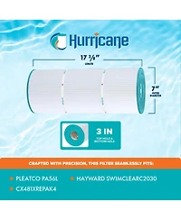 Hurricane 4 Pack HF56SV-04 Advanced Pool and Spa Filter Cartridge Replacement
