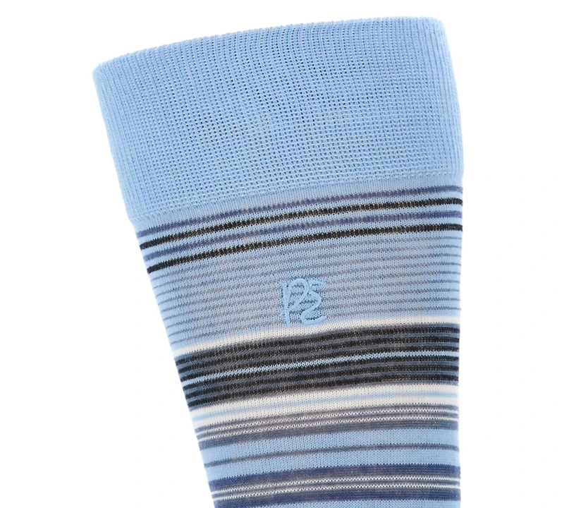 Perry Ellis Portfolio Men's Striped Crew Socks