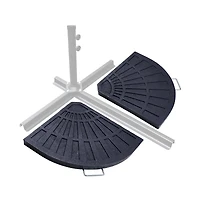Yescom 2pcs 26.5 lbs Fan Shaped Base Stand Holder Weight For Outdoor Patio Umbrella