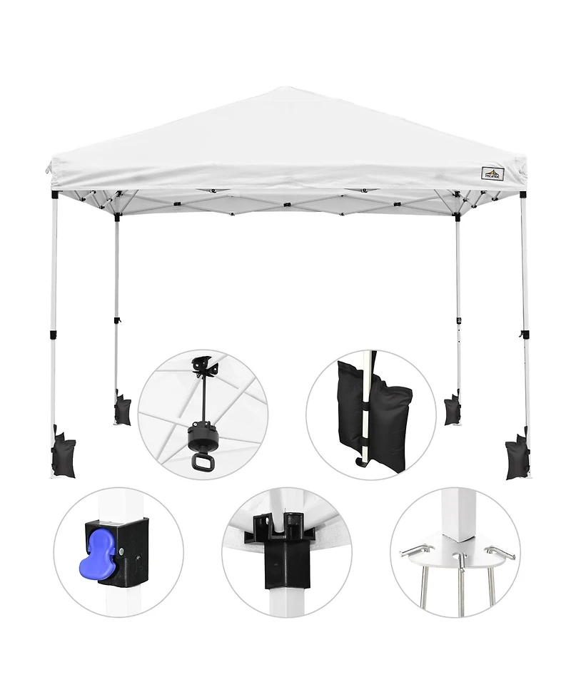 InstaHibit Ez Go 10x10ft Pop Up Canopy Tent w/ 4 Sidewalls Instant Shelter Event