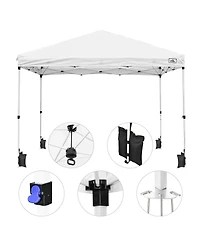 InstaHibit Ez Go 10x10ft Pop Up Canopy Tent w/ 4 Sidewalls Instant Shelter Event