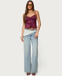 Edikted Womens Tamar Satin Effect Tank Top