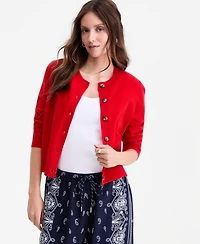 On 34th Women's Cropped Crewneck Cardigan, Macy's Exclusive