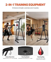 Sugfit Punching Bag Stand 2-in-1 Heavy Duty Speed Bag and Bag Stand Holds 140 Lb