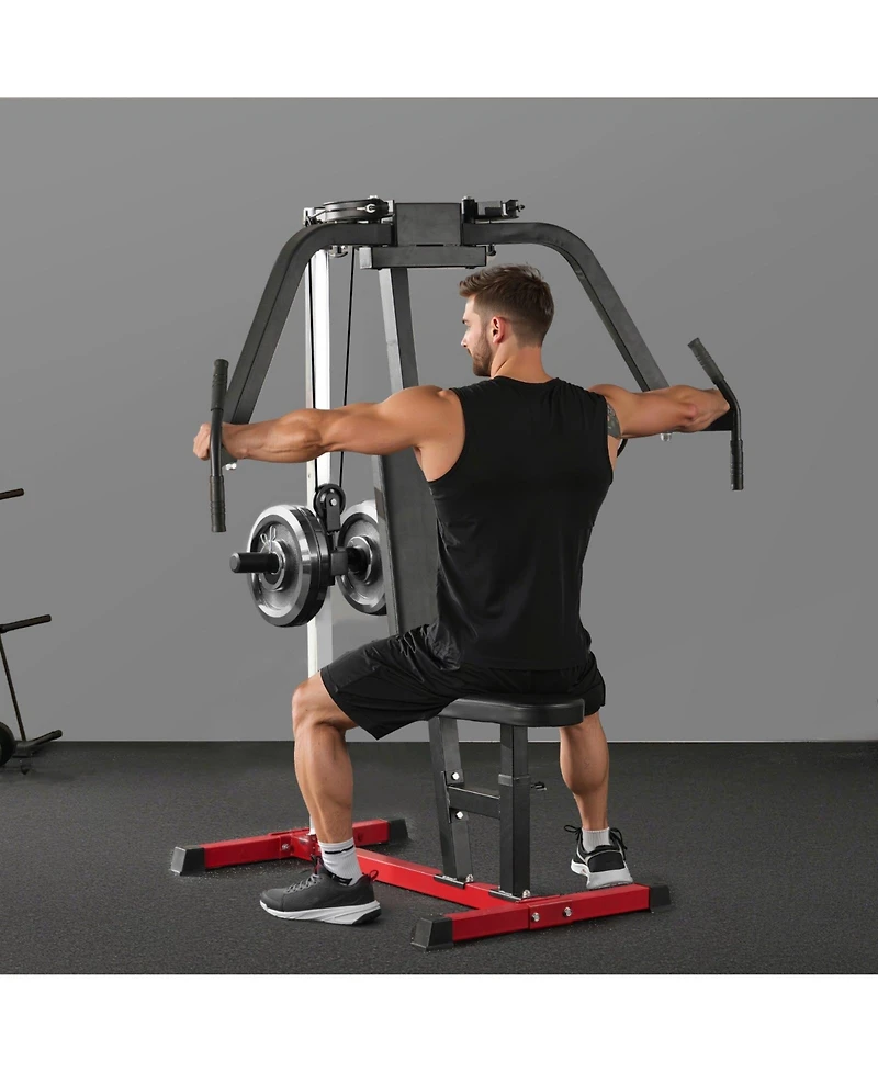 Sugift Chest Fly Machine Adjustable Rear Delt and Fly Trainer for Home Gym 450 Lb