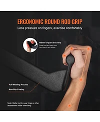 Sugfit Lat Pulldown Bar Cable Row V-Bar Attachment with Rubber Grip for Home Gym