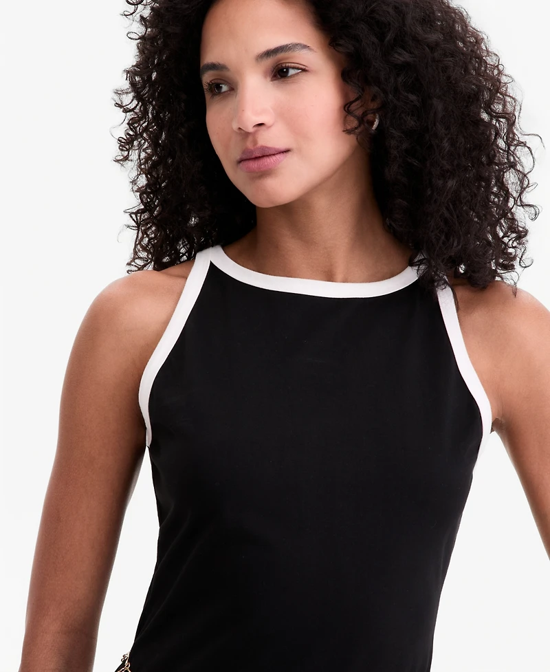 On 34th Women's Ringer-Trim Sleeveless Knit Midi Dress