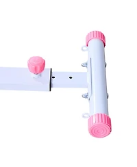 Sugfit Deep Squat Machine Adjustable Glute Trainer with Resistance Bands Pink White