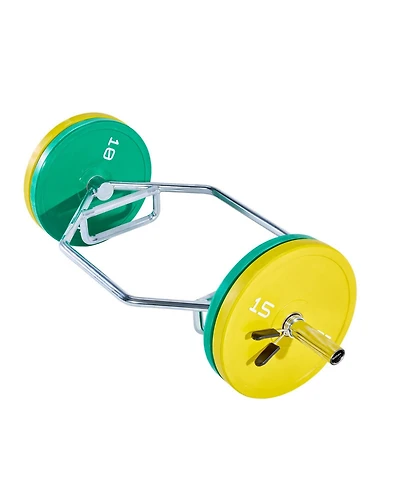 Sugfit Trap Bar Hex Bar 800 Lb Capacity 2" Barbell for Squats and Deadlifts Silver