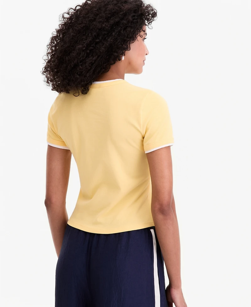 On 34th Women's Tipped Meet & Greet T-Shirt, Macy's Exclusive